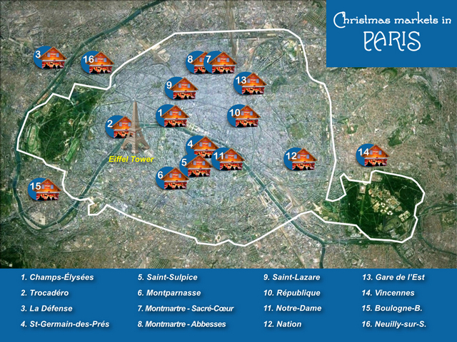 Paris Christmas Markets Map - French Moments